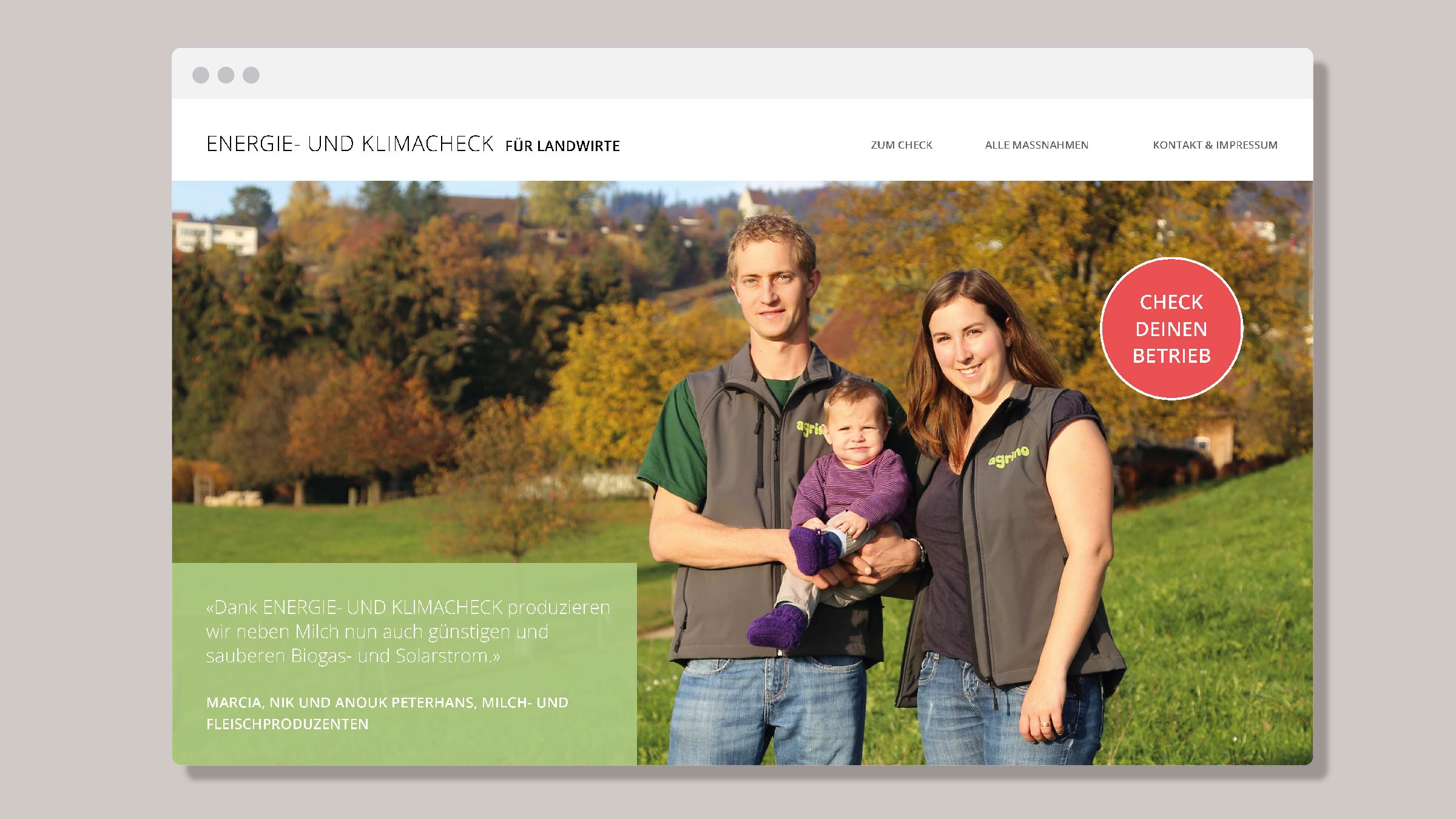 The home page on desktop