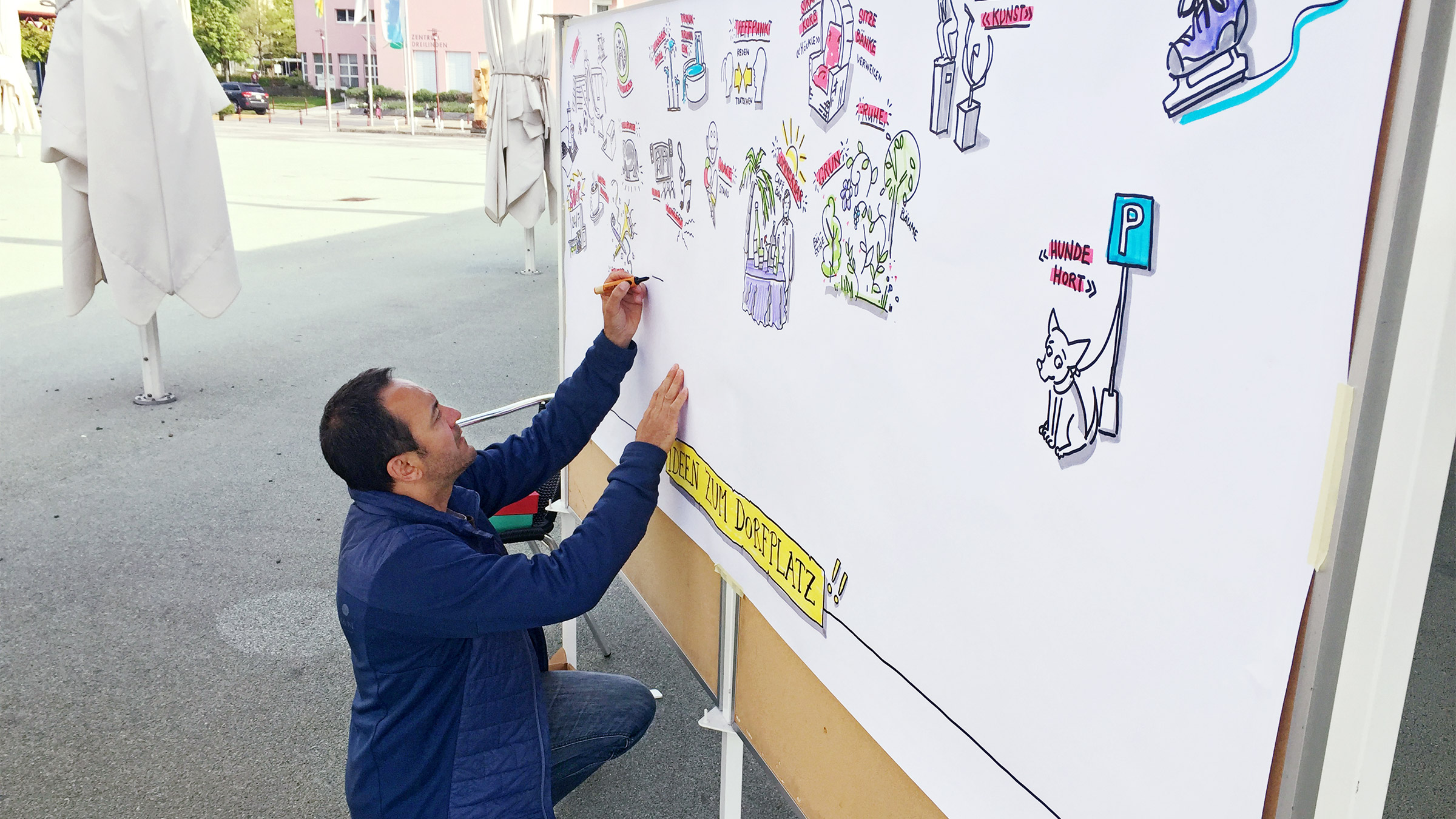Graphic Recording Rotkreuz Entwicklungsschritte 1