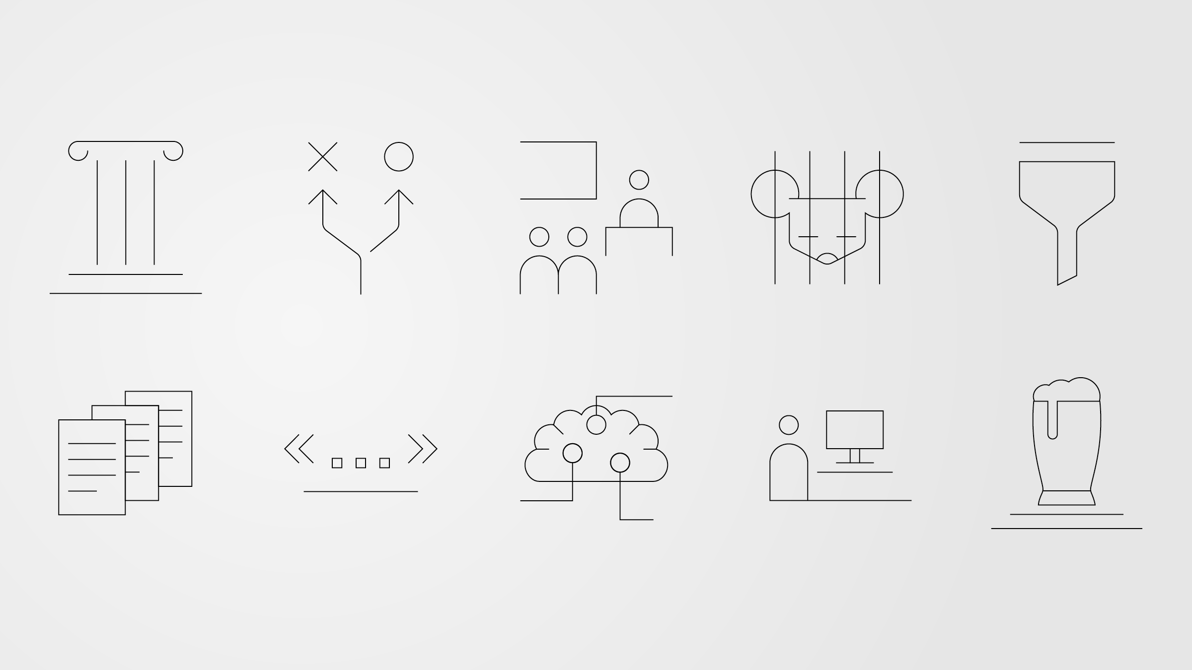 Rationalität und Intuition, Icons zu den Themen der internen Arbeitsgruppe