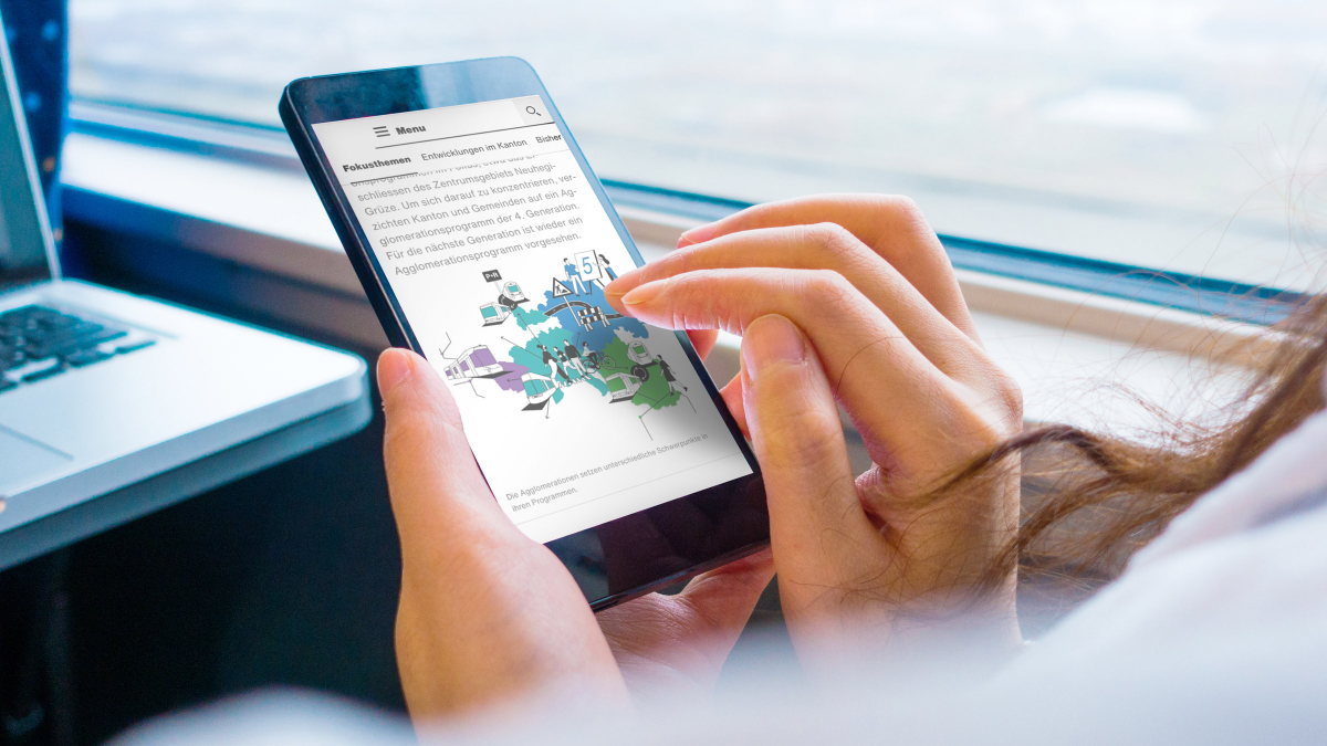 Für die Kantonsseite erstellten wir eine Zusammenfassung mit den wichtigsten Informationen und Infografiken