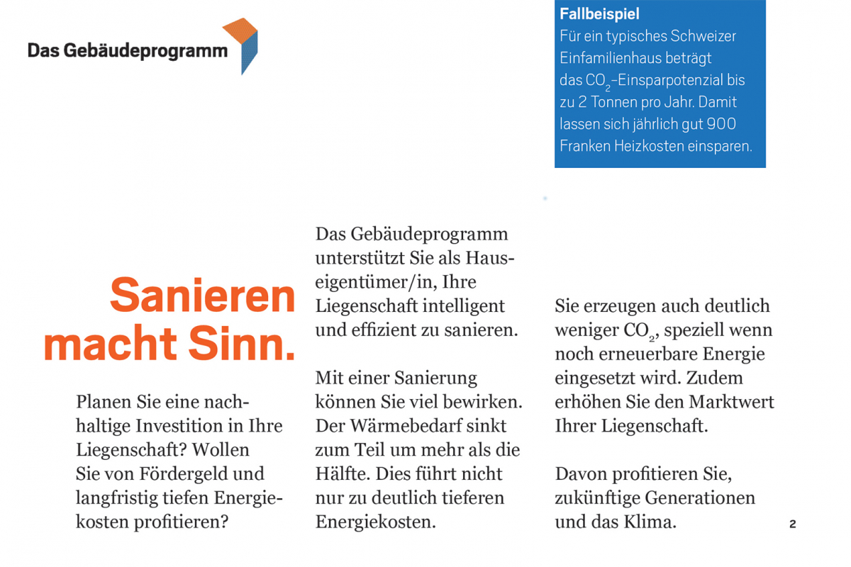 Gebäudeprogramm Leporello