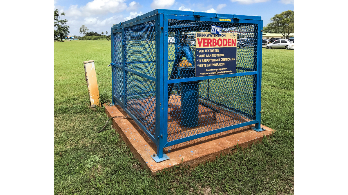 Paramaribo area, Suriname: Protected groundwater well