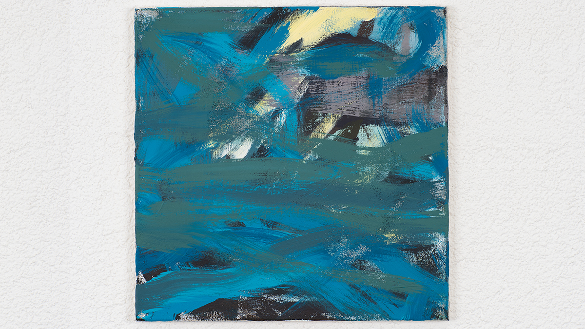 Himmel, 2018, Gouache und Acryl auf Leinwand
