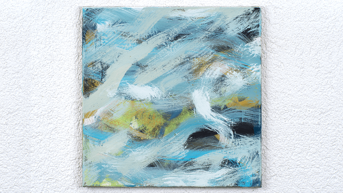 Himmel, 2017, Gouache und Acryl auf Leinwand