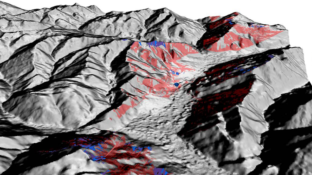 Extract of the visibility analysis for the Chlus hydropower plant