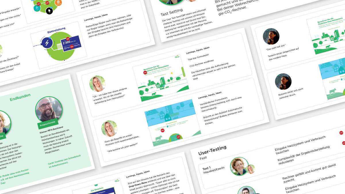 Documentation of user test results