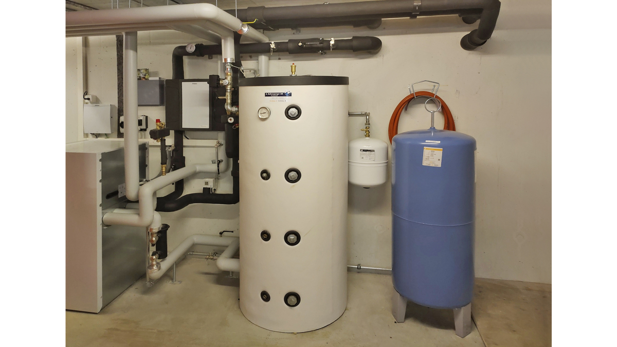 Neue EWS Wärmepumpe in Neubau