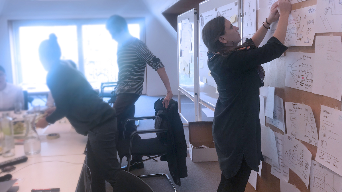 Ideenentwicklung beim Workshop