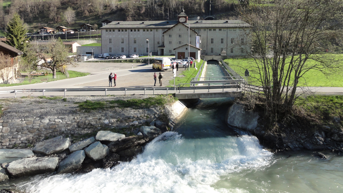 Underwater canal at the Küblis Power Plant