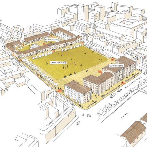 Barracks Site, Illustration: Yvonne Rogenmoser, Zurich 