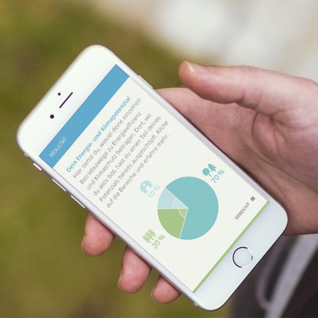 The app in use
