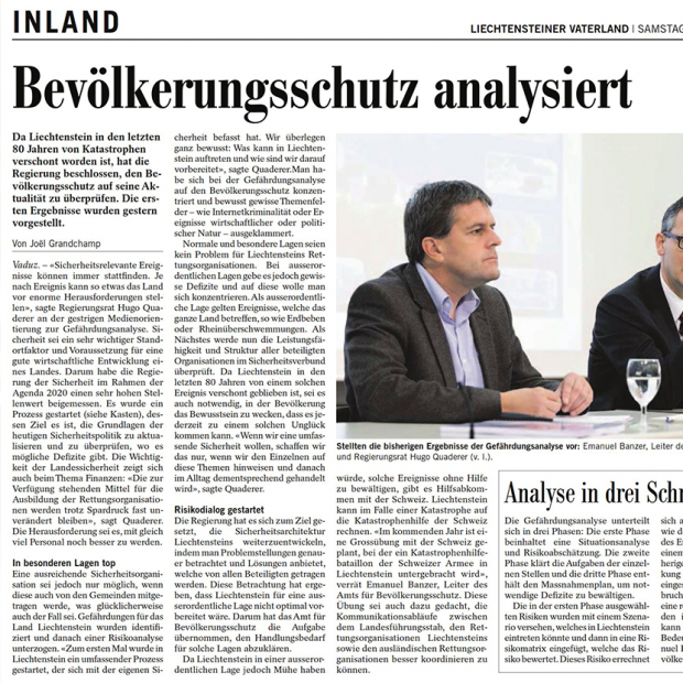Gefährdungsanalyse Liechtenstein