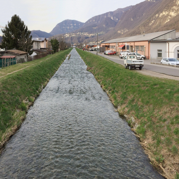 Modellierung und Gefahrenkarte Fluss Laveggio
