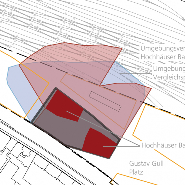 Ermittlung des 2-Stunden-Schattens bei Hochhäusern