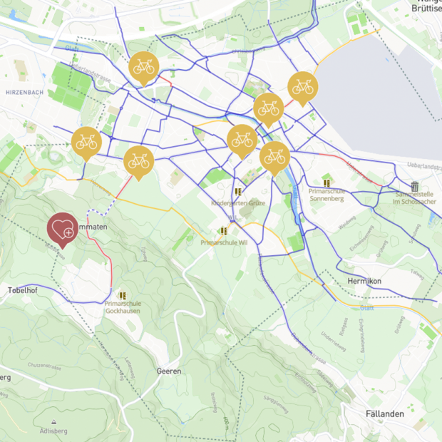 Interaktiver Stadtplan Dübendorf